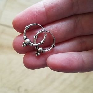 Sterling silver hoops